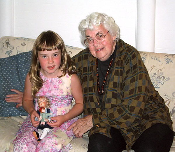 With Hannah and 'Alice' doll, 2003 (ls)
