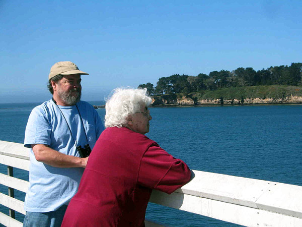 With Michael on the San Simeon Pier, May 2004 (ls)